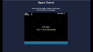 Space Travel Game Using JavaScript screenshot 1
