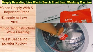 Bosch Drum Descale In Low Price |Descaling Live Wash | How To Descale Washing Machine Deeply | Bosch