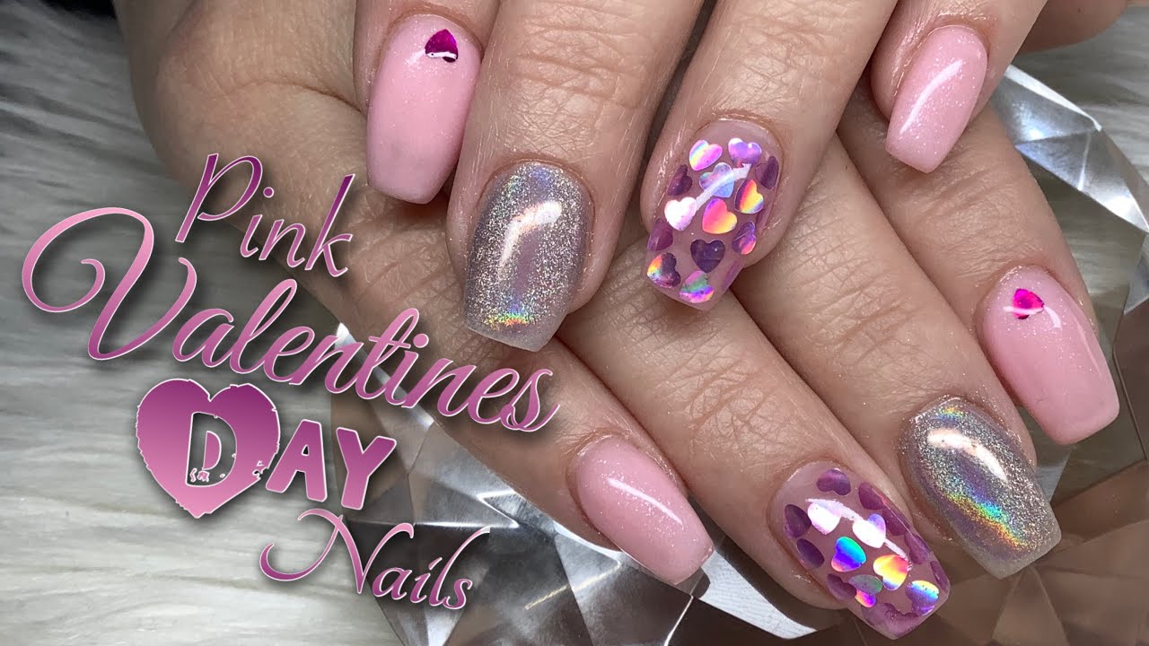 Valentines Day Nails 💗 Encapsulated Hearts Builder Gel Fillin YouTube
