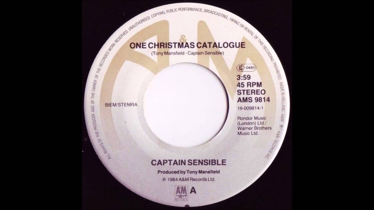 one christmas catalogue remix captain sensible youtube one christmas catalogue