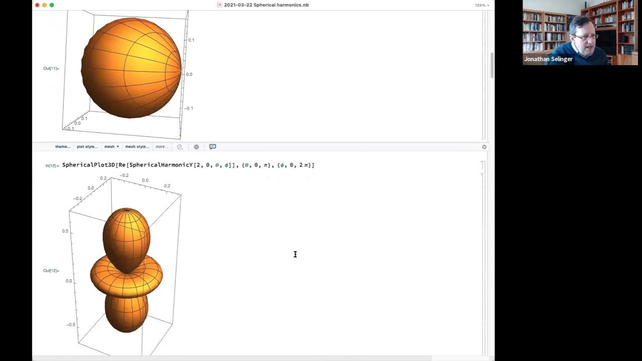 2021 03 23 Spherical harmonics, particle in a sphere YouTube