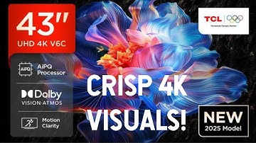 TCL 43V6C 4K HDR TV | Stunning Visuals in Action! 🔥 #4KTV #TCL #SmartTV