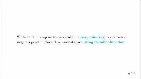 C++ Program - unary operator overloading in c++