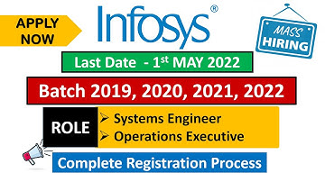 Infosys Hiring Batch 2022/2021/2020/2019 | Systems Engineer| Operations Executive | MAY 2022 Hiring