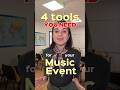 4 tools you need for your Music Event 🎵