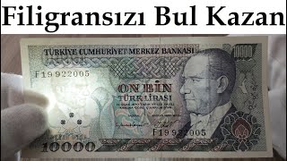 Filigransızı Bul Parayı Kazan - Eski 10 Bin Lira