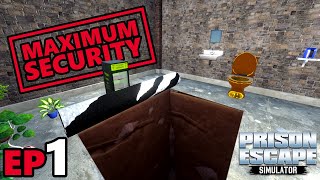 Breaking Out of the NEW Maximum Security Prison! (Prison Escape Simulator) [E1]
