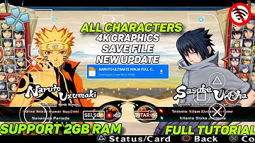 Naruto Ultimate Ninja Storm 4 PPSSPP Android All Characters | Save File 4k Graphics Latest Download