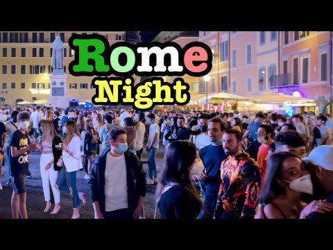 Video: Campo De' Fiori-markt en nachtleven in Rome, Italië