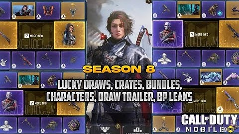 SEASON 8 CHARACTERS, BUNDLES, CRATES, LUCKY DRAWS, BP REWARDS | COD MOBILE SEASON 8 2022