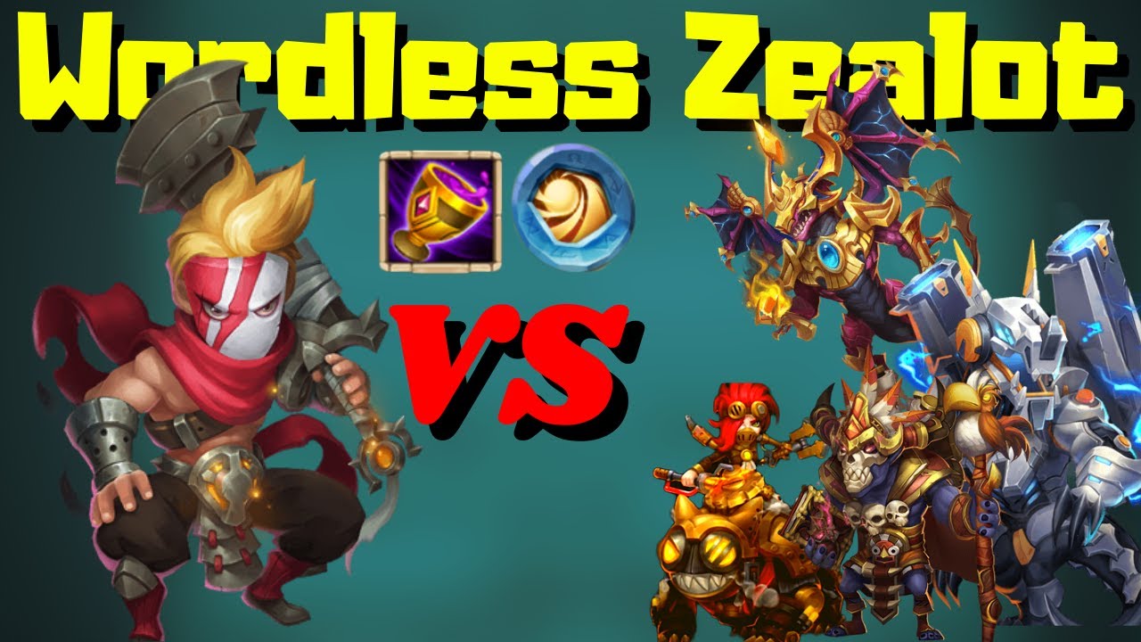 BT35 Wordless Zealot vs top heroes | Castle Clash 