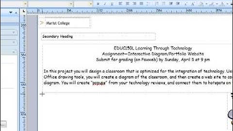Intersperse text with pictures or other content on web pages in Publisher 2007