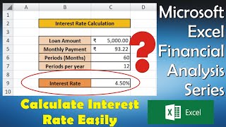 How to calculate the Rate Percentage in Microsoft Excel | Excel RATE Function |