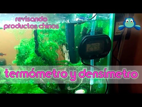 Densimetro y Termómetro de vidrio para acuarios - Acuario Acuaworld