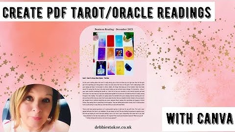 Create PDF Tarot/Oracle Readings with Canva!