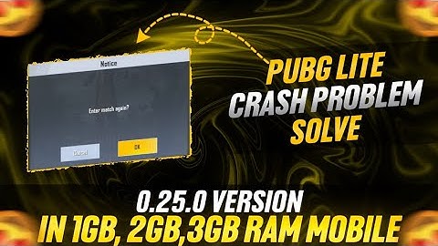 PUBG LITE CRASH PROBLEM SOLVE | PUBG MOBILE LITE NEW UPDATE CRASH PROBLEM FIX | DLX SHADOW