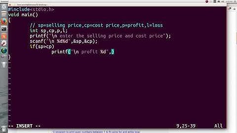 C program to enter cost price and selling price and calculate profit or loss