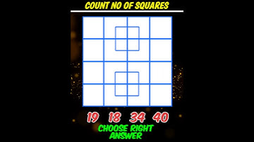 🤔Count No of Squares | Test your Memory 💭 #shorts #short #reasoning #shortvideo #viral