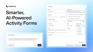 Smarter, AI-Powered Activity Forms in Lawcus | Faster, Cleaner, More Accurate Billing screenshot 4