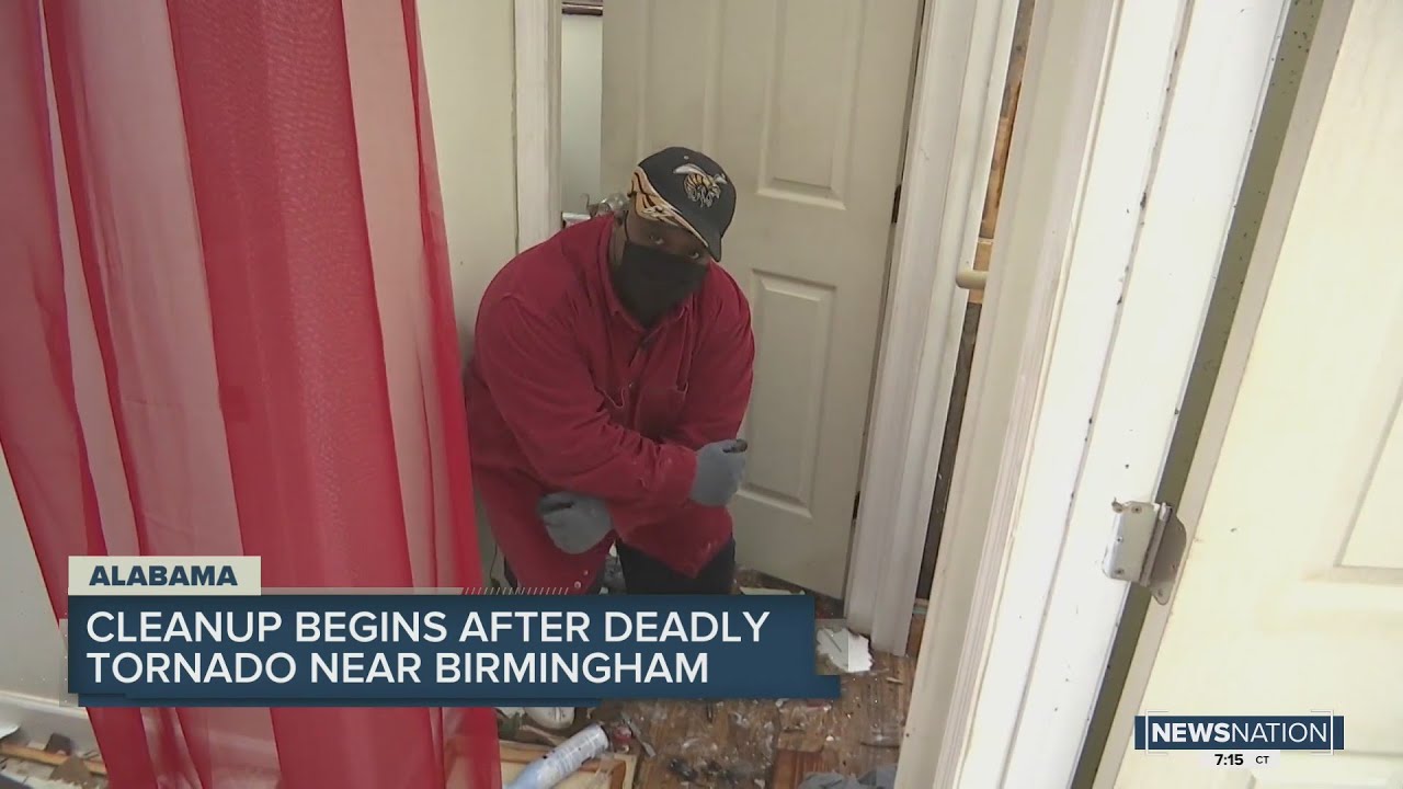 Cleanup begins after deadly EF3 tornado near Birmingham, Alabama - YouTube