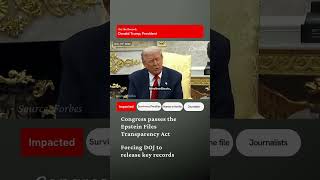 Congress passes the Epstein Files Transparency Act, forcing DOJ to release key records