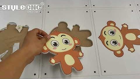 CNC router combined with oscillating knife cutter for KT board cutting