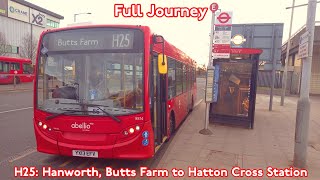 Full Journey on Route H25 | (8813) YX13EFV - Hanworth, Butts Farm to Hatton Cross Station