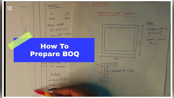 How To Prepare A Bill Of Quantities 