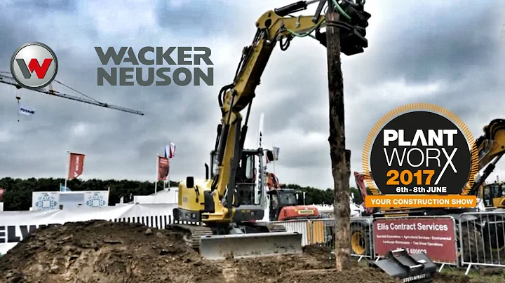 Wacker Neuson ET90 with Steelwrist at Plantworx 2017