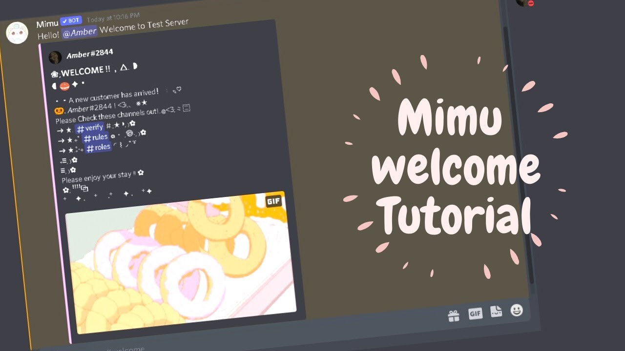 Mimu Welcome Message tutorial🧸| discordwithamber! - YouTube