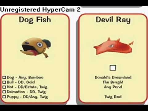 Toontown Fishing Chart