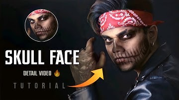 Skull Face Photo Editing - PicsArt Editing - Lr Photo Editing - New Photo Editing - Tech 7s