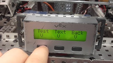 VEX Robotics LCD Menu