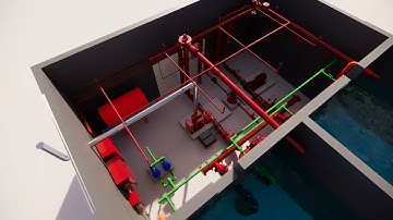 Fire Protection Pump Room Design for Administrative Building | Revit MEP & BIM