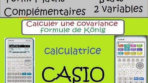 Stats à 2 variables   Calculer une Covariance avec une CASIO 35+ 90 et autres   maths complémentaire