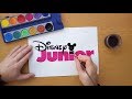 How to draw a pink Disney Junior logo