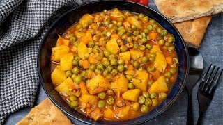Greek Peas and Potato Stew Arakas Latheros