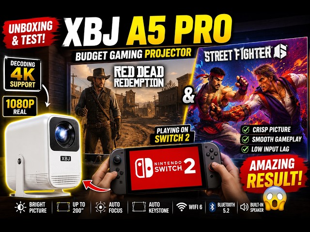 I Bought the XBJ A5 Pro Budget Projector… Nintendo Switch 2 Gaming
