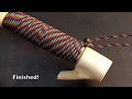 Simple paracord hiking stick wrap