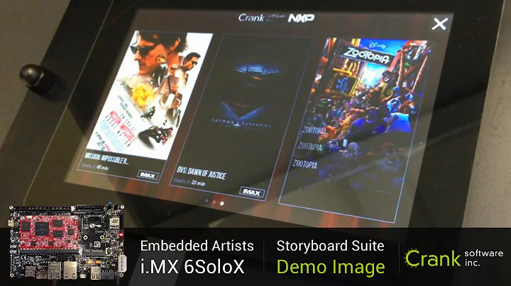 Embedded Artists i.MX6 SoloX and Storyboard | Crank Software Sample GUI Demo