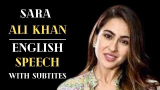 SARA ALI KHAN: My Transformation Journey | English Speech | English Speech with Subtitles