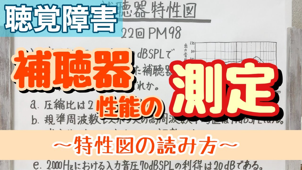 【解説】22回の午後98番！難問すぎる補聴器の特性図！