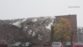 Powerful winds blow roof off Elk Grove Village apartment building screenshot 4