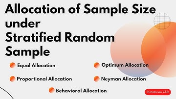 Allocation of sample size to Strata under Stratified Random Sampling