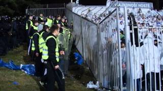 HOOLIGANS.CZ: Zbrojovka Brno - Baník Ostrava - ochranka vs. fans Baníku