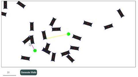 Line Intersection Visualisation/ Raycasting in 2D world