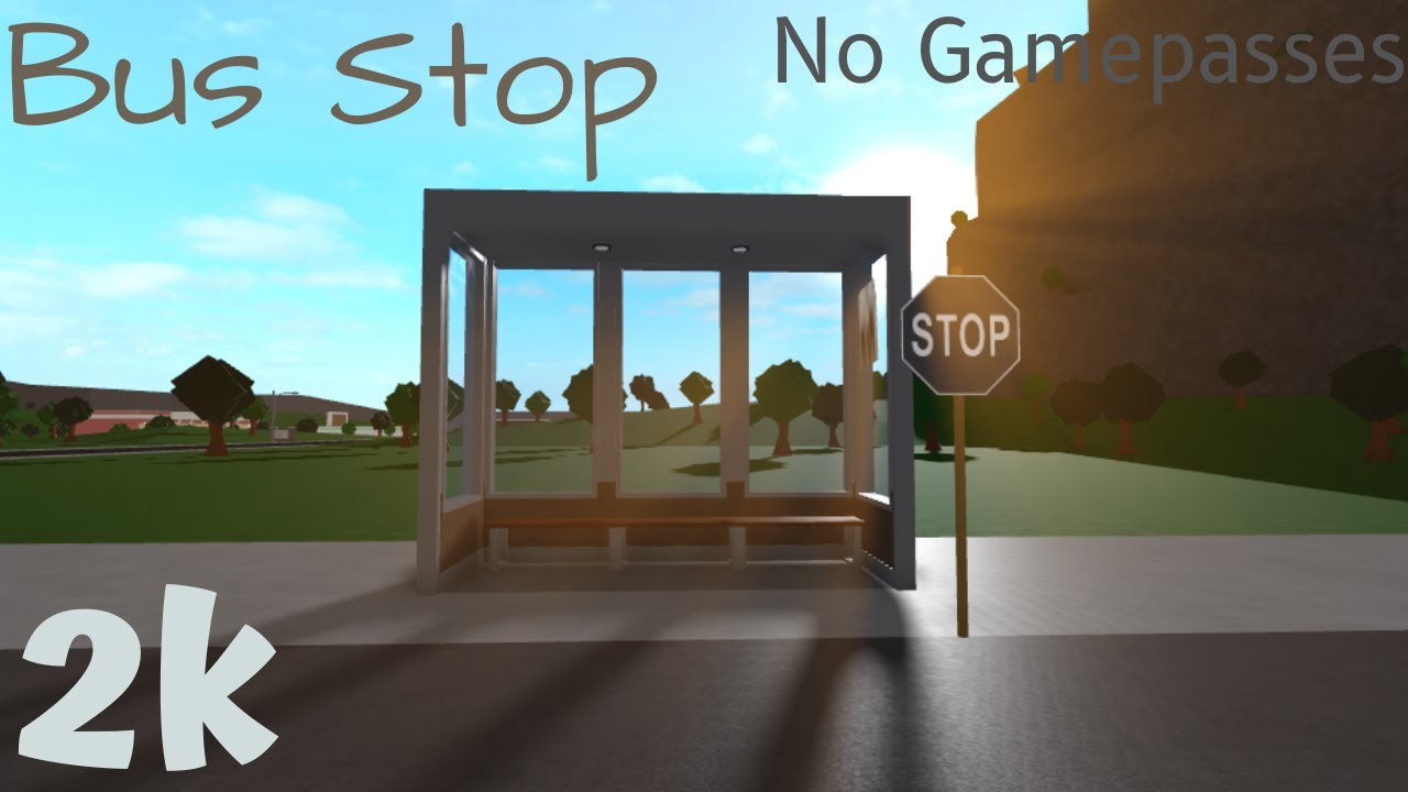 Roblox Bloxburg No Gamepasses Bus Stop Tapioca Youtube - park tour how to make a bus stop roblox bloxburg youtube