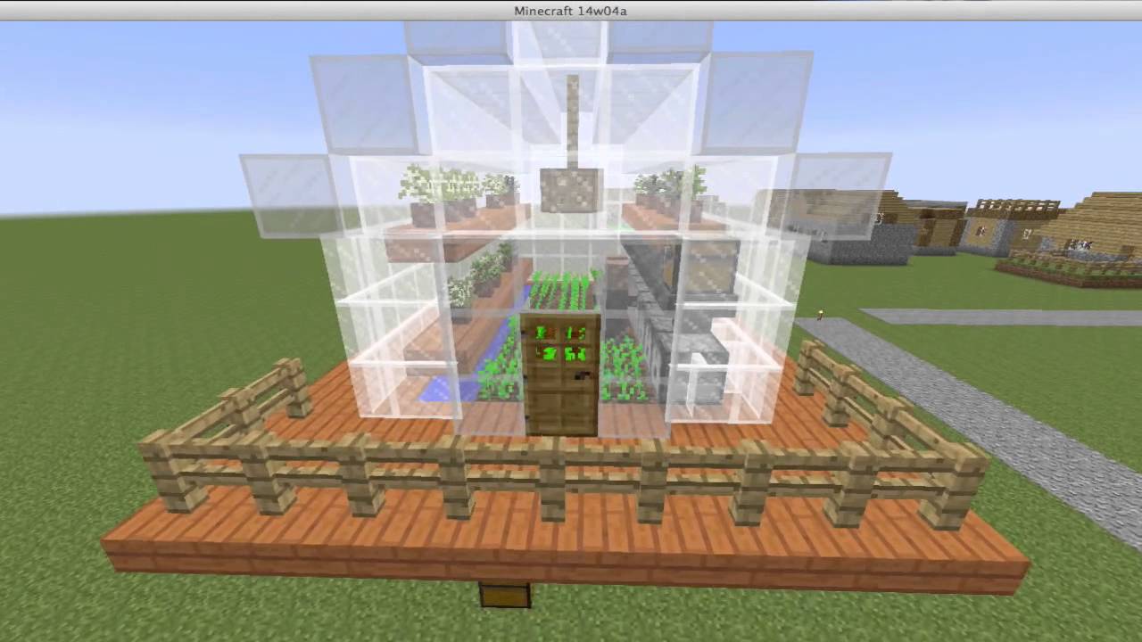 The Glass House Automatic Carrot Farm 14w04a Minecraft 1 8 Youtube