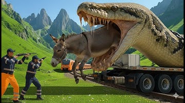 Brave Heroes Save a Helpless Donkey from Giant Python Attack 🐍💪