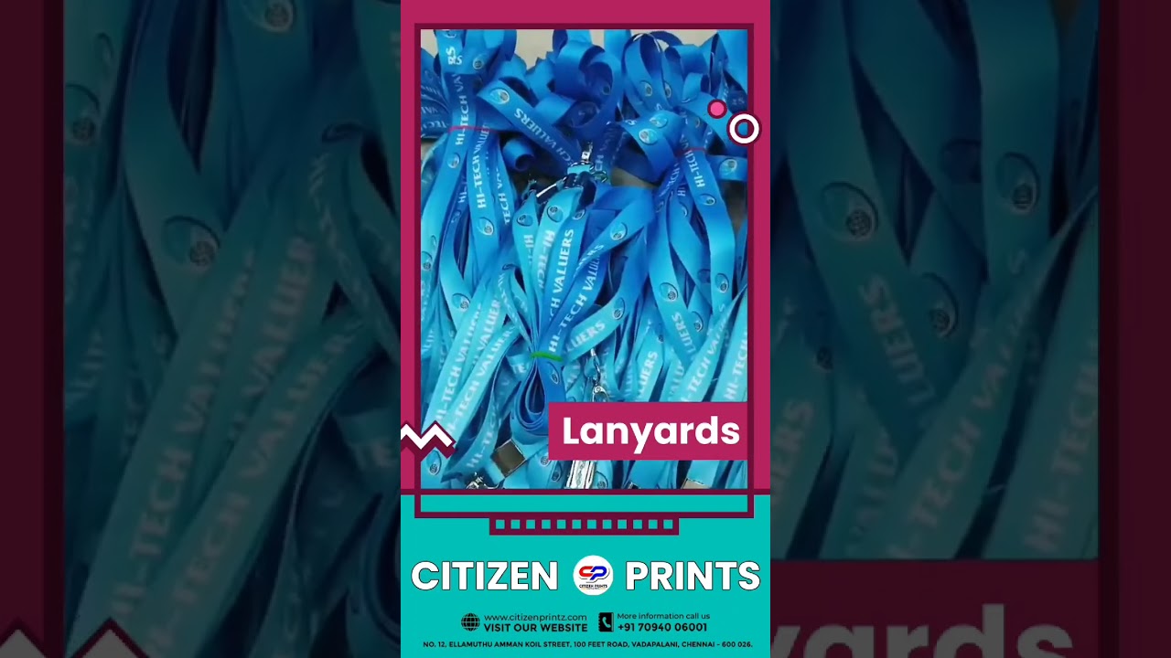 Get Custom Lanyards at Citizen Prints! 🎨🎫 | Vadapalani